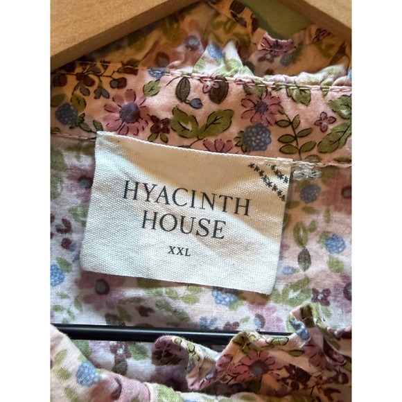 Tuckernuck x Hyacinth House | Blush Floral Florence Blouse Shirt Peasant XXL - Picture 8 of 11